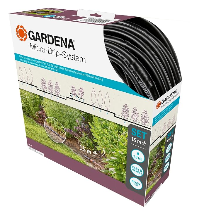 Kit goutte-à-goutte Gardena Micro-Drip pour rangs de plantes